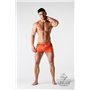 Maskulo - BeGuard Nylon Club Shorts with Contrasting Mesh Inserts Orange