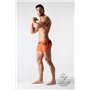 Maskulo - BeGuard Nylon Club Shorts with Contrasting Mesh Inserts Orange