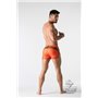 Maskulo - BeGuard Nylon Club Shorts with Contrasting Mesh Inserts Orange