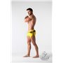 Maskulo - BeGuard Nylon Club Shorts with Contrasting Mesh Inserts Yellow