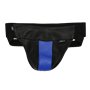 Addikt Leather Jockstrap: Black & Blue