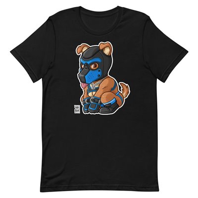 Playful Puppy - Blue Mask - Short-Sleeve Unisex T-Shirt