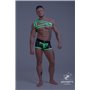 MASKULO - Asymmetrical One Shoulder Rubber Harness Neon Green
