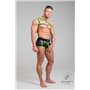 MASKULO - Asymmetrical One Shoulder Rubber Harness Neon Green