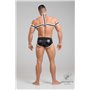 MASKULO - Rubber Harness with Biceps Bands Neon White