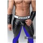 MASKULO - Men's Fetish Leggings Codpiece Zipped Rear Royal Blue