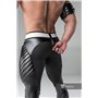 MASKULO - Men's Fetish Leggings Codpiece Zipped Rear Black