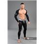 MASKULO - Men's Fetish Leggings Codpiece Open Rear Black