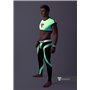 MASKULO - Men's Fetish Leggings Codpiece Neon Green