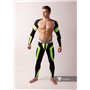 MASKULO - Men's Fetish Leggings Codpiece Zipped Rear Neon Green