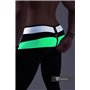 MASKULO - Men's Fetish Leggings Codpiece Zipped Rear Neon Green