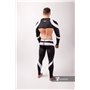 MASKULO - Men's Fetish Leggings Codpiece Zipped Rear Neon White