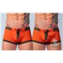 MASKULO - BeGuard Swimming Trunks with Zip Imitation on the Front Orange