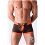 MASKULO - BeGuard Swimming Trunks with Zip Imitation on the Front Brown