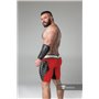 MASKULO - Men's Fetish Shorts Codpiece Zippered rear Full Thigh Pads Red