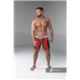 MASKULO - Men's Fetish Shorts Codpiece Zippered rear Full Thigh Pads Red