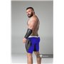 MASKULO - Men's Fetish Shorts Codpiece Zippered rear Full Thigh Pads Royal Blue