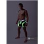 MASKULO - Men's Fetish Shorts Codpiece Open Rear Neon Green