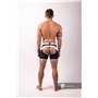 MASKULO - Men's Fetish Shorts Codpiece Open Rear Neon White