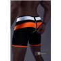 MASKULO - Men's Fetish Shorts Codpiece Zipped rear Neon Orange