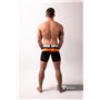 MASKULO - Men's Fetish Shorts Codpiece Zipped rear Neon Orange