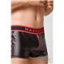MASKULO - Men’s Fetish Leatherette Shorts Red