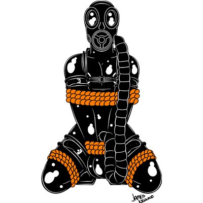 Gimp T-shirt by James Newland: Orange