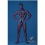 MASKULO - Men's Fetish Bulldog Harness with Cockring Neon White