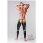 MASKULO - Men's Fetish Leggings Codpiece Open Rear Neon Green