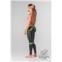 MASKULO - Men's Fetish Leggings Codpiece Zippered Rear Neon Green