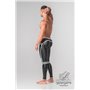 MASKULO - Men's Fetish Leggings Codpiece Zippered Rear Neon White