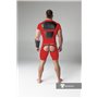 MASKULO - Armored Men's Fetish T-Shirt Spandex Front Pads Red