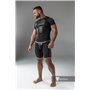 MASKULO - Armored Men's Fetish T-Shirt Spandex Front Pads Black