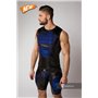 MASKULO - Color-Under Men's Fetish Tank Top Front Pads Royal Blue