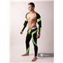 MASKULO - Men's Fetish Crop Top Spandex Long Sleeves Neon Green