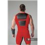 MASKULO - Men's Fetish Tank Top Spandex Front Pads Red