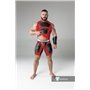 MASKULO - Men's Fetish Tank Top Spandex Front Pads Red