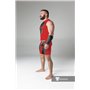 MASKULO - Men's Fetish Tank Top Spandex Front Pads Red