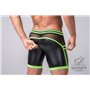 MASKULO - Fetish Shorts Codpiece Zippered Rear Neon Green