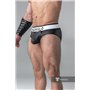 MASKULO - Rubber look Briefs Detachable Pouch Black