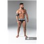 MASKULO - Rubber look Briefs Detachable Pouch Black