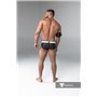 MASKULO - Rubber look Briefs Detachable pouch Zippered rear Black