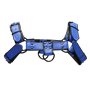 Addikt Smooth Leather Bulldog Harness: Blue