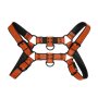 Addikt Smooth Leather Bulldog Harness: Orange