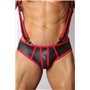 Gunner Neoprene Lace Up Jock Brief Red