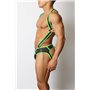 Gunner Neoprene Lace Up Jock Brief Green