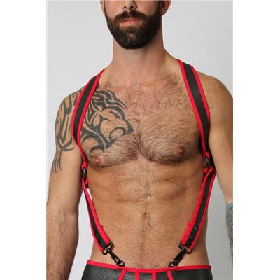 Gunner Neoprene Harness Red