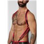 Gunner Neoprene Harness Red