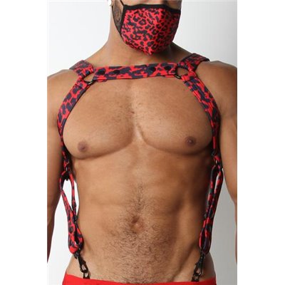 VAUX VX2 HARNESS Leopard Red