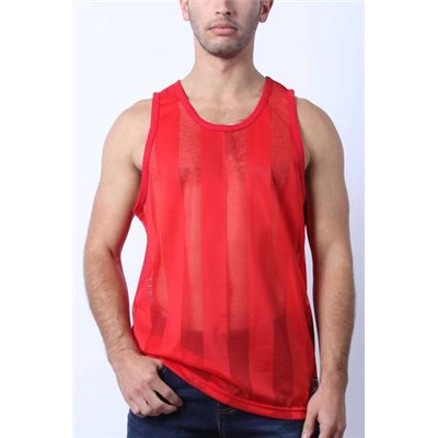 MIDFIELD MESH TANK TOP Red